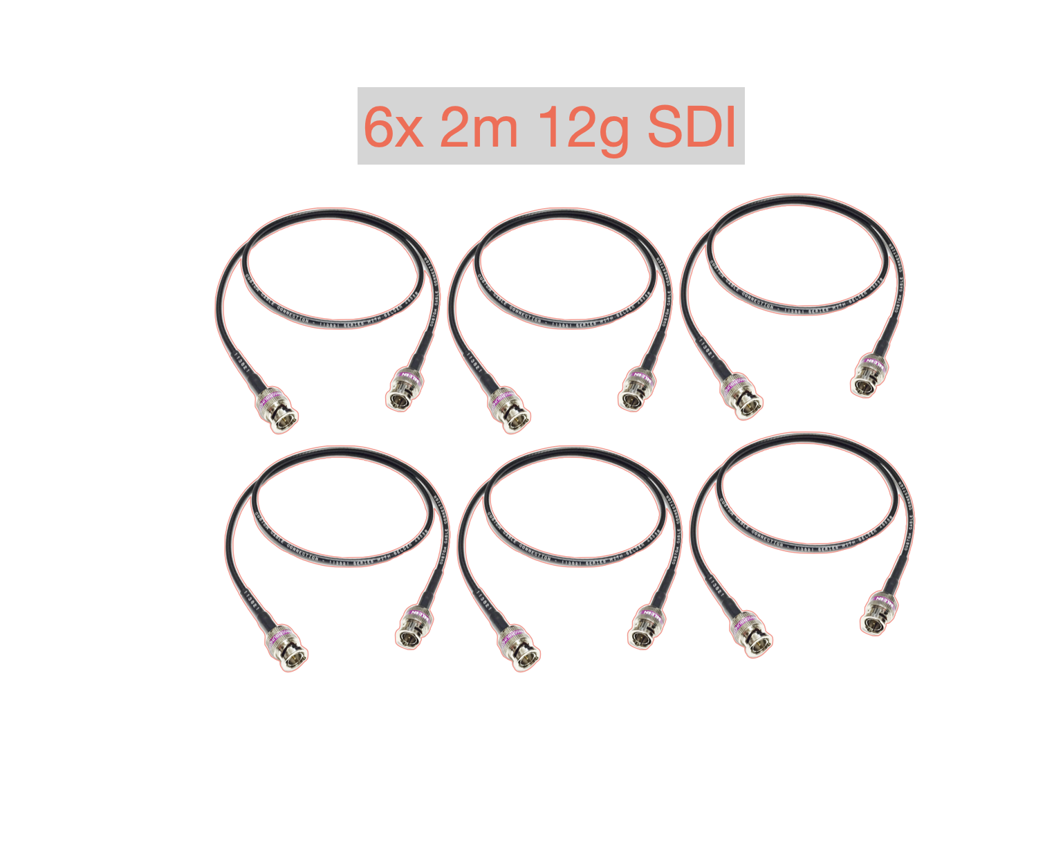6x 2m 12g sdi belden 4885r