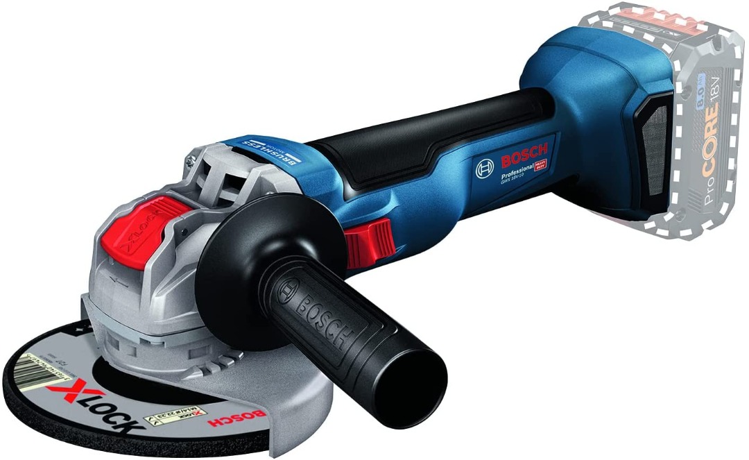 Blå bosch vinkelslip - batteridriven