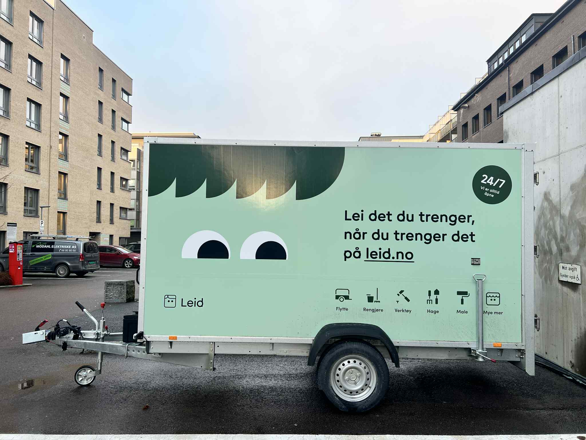 Stor gaupen skaphenger med selvbjetening – 1300 kg – 3,5 m