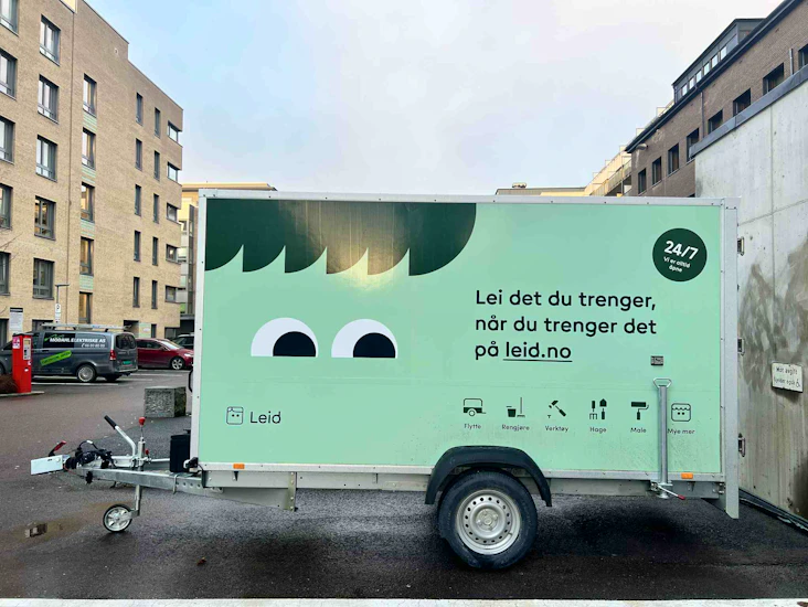 Stor gaupen skaphenger med selvbjetening – 1300 kg – 3,5 m