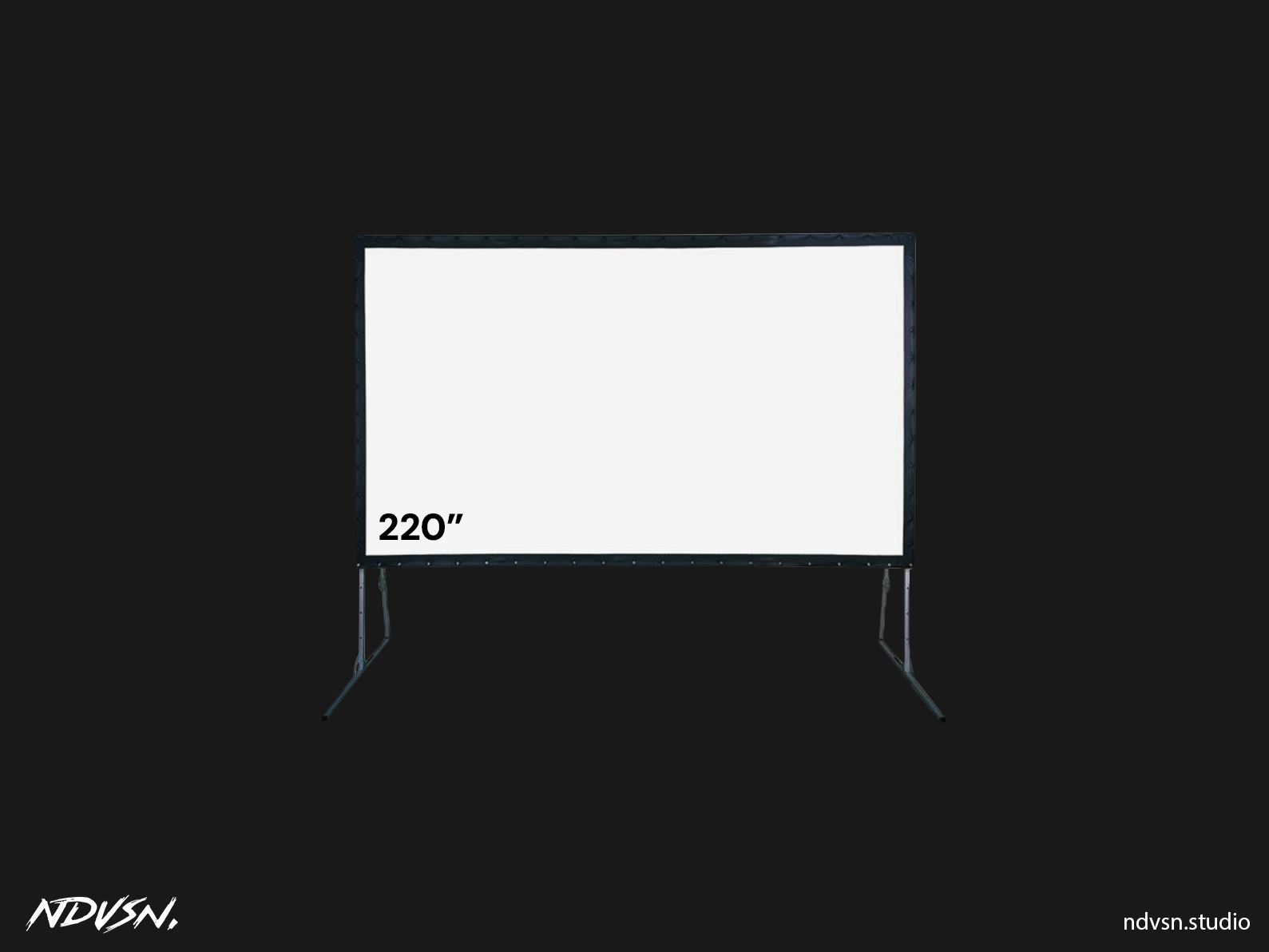 Fast fold projector screen frame with legs - 10x5.7 ft (487.68 x 274.32cm)