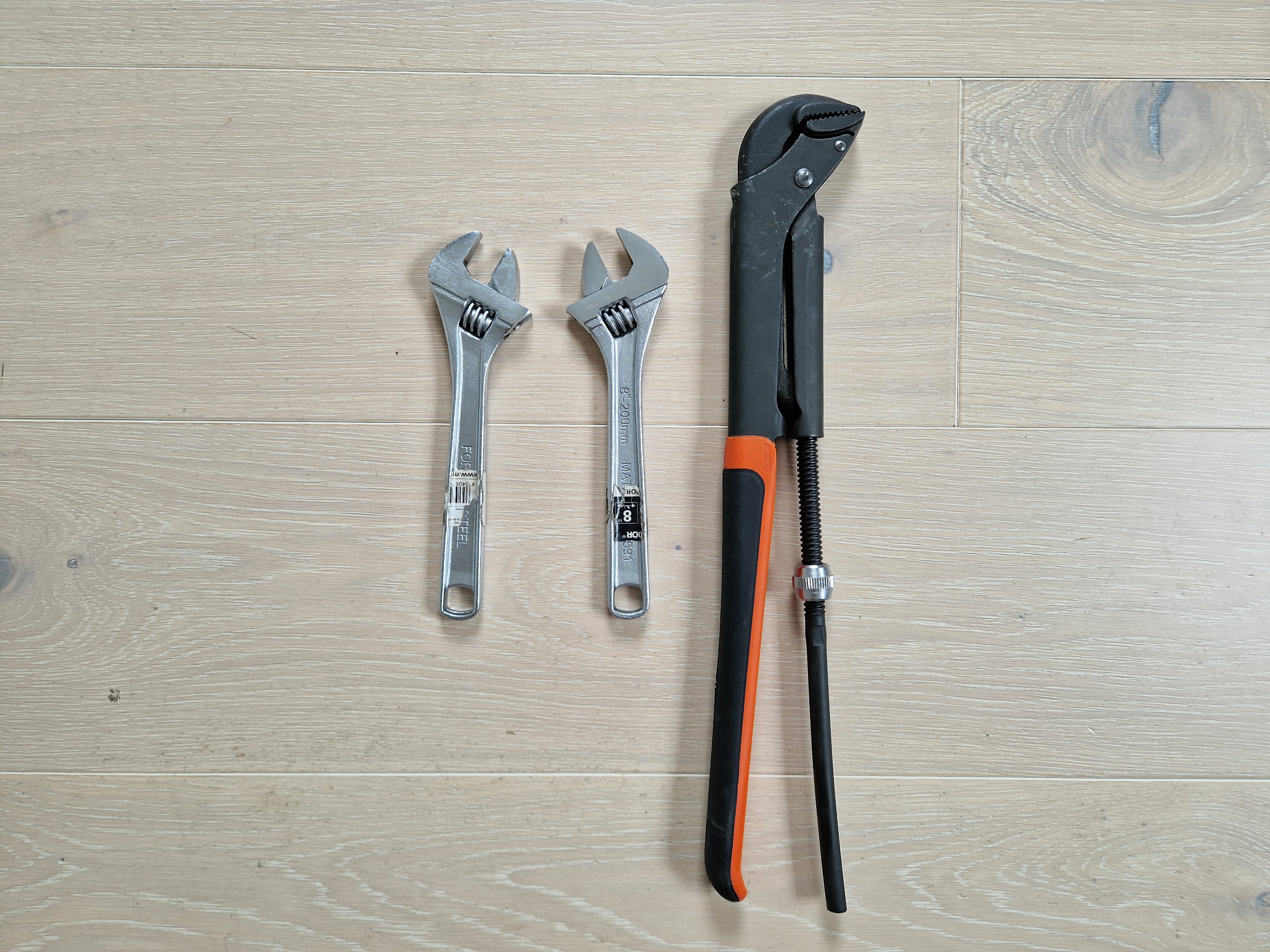 Verktygspaket – skiftnycklar & polygrip för vvs och renovering