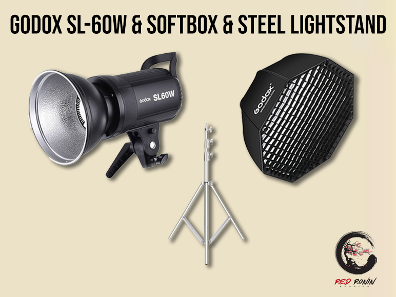 Godox sl-60w with softbox and steel lightstand