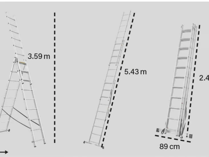 Kombistege med 3st varianter (2,5m-5,5m)