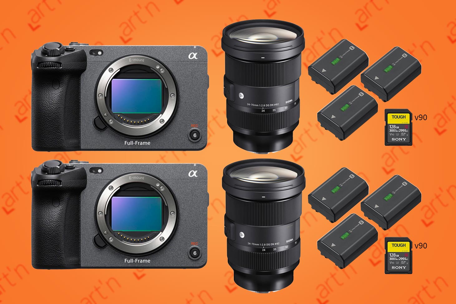 Sony fx3 fx 3 camera 4k dual cinema kit + 24-70mm zoom lens f2.8 art 