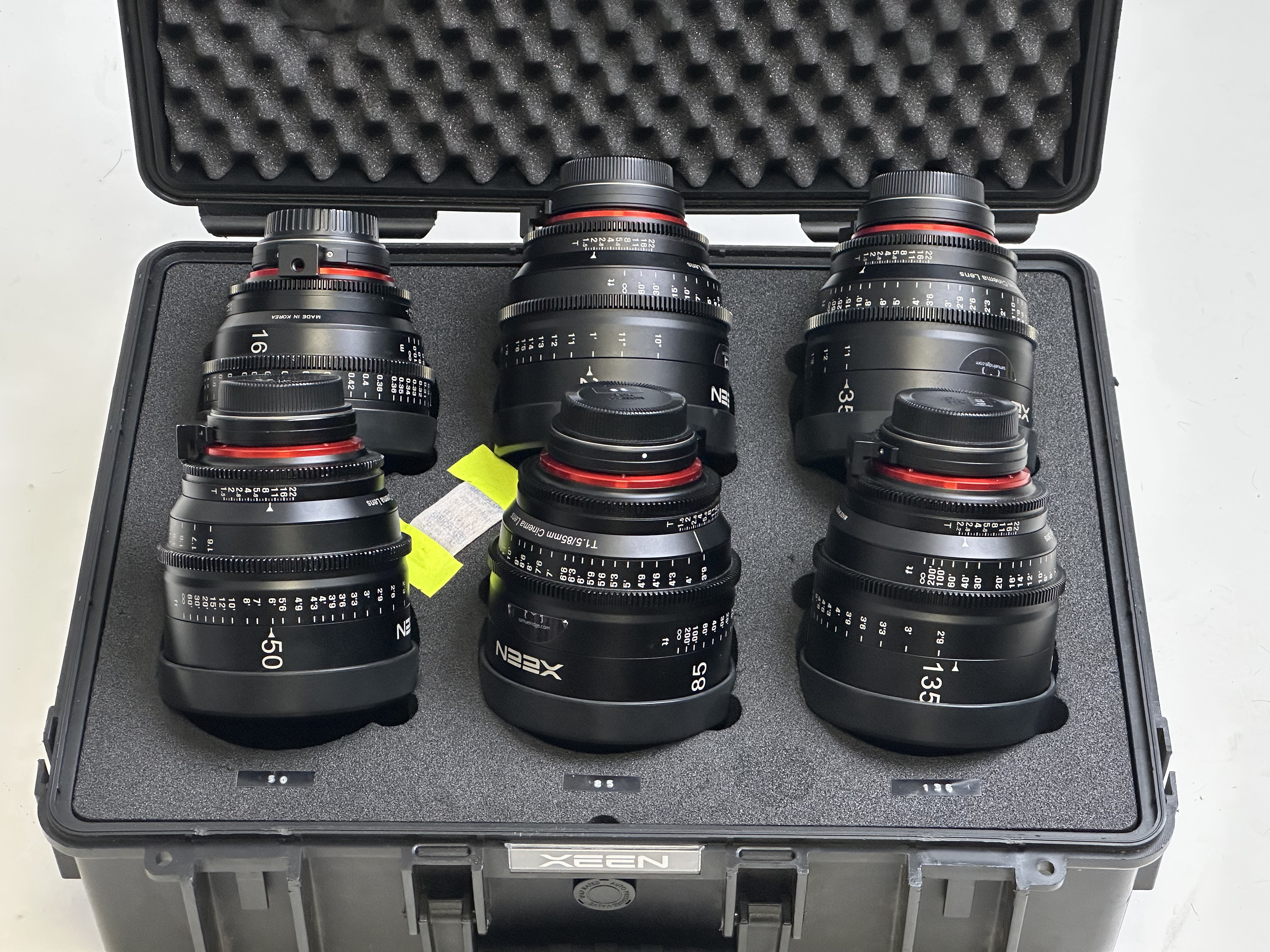 Xeen 6 lens set (ef mount) - 16mm, 24mm, 35mm, 50mm, 85mm, 135mm