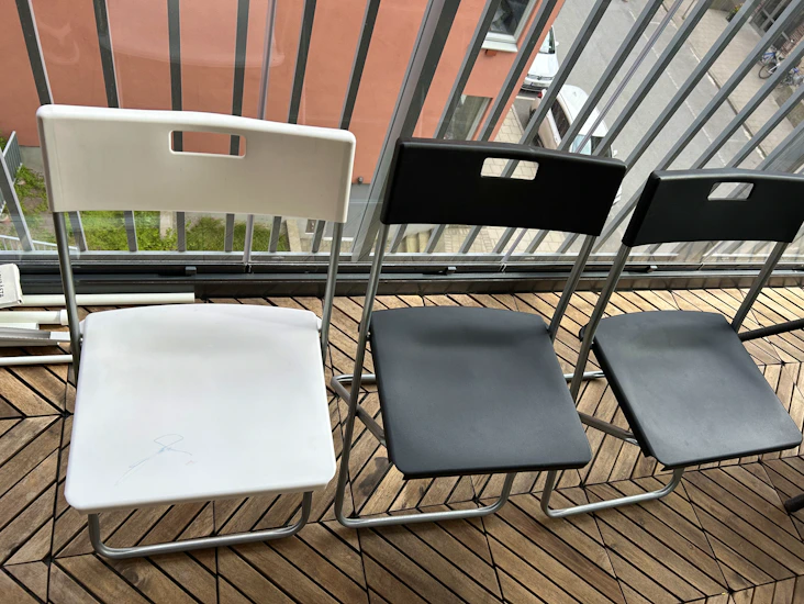 3 ikea klappstolen