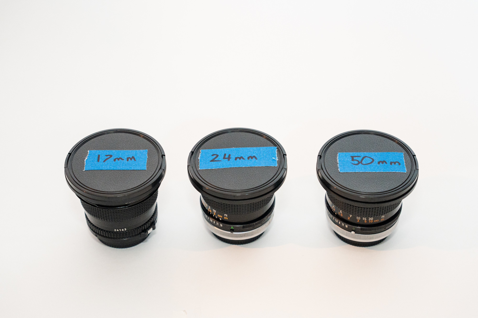 Canon fd lens set (17, 24, 50)