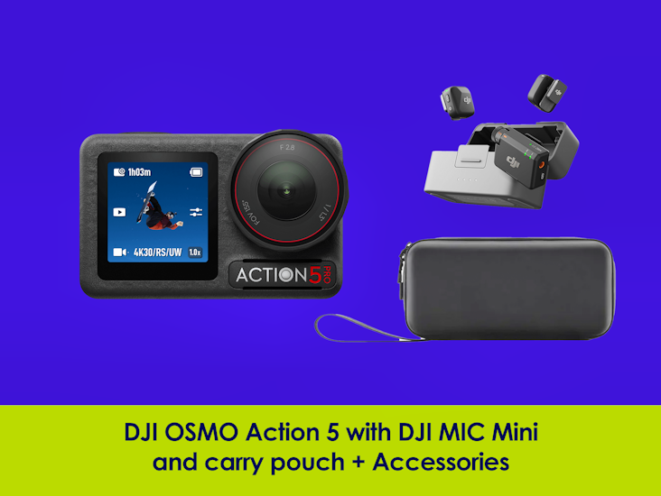 Dji action 5 with dji mic mini x 2 (new)