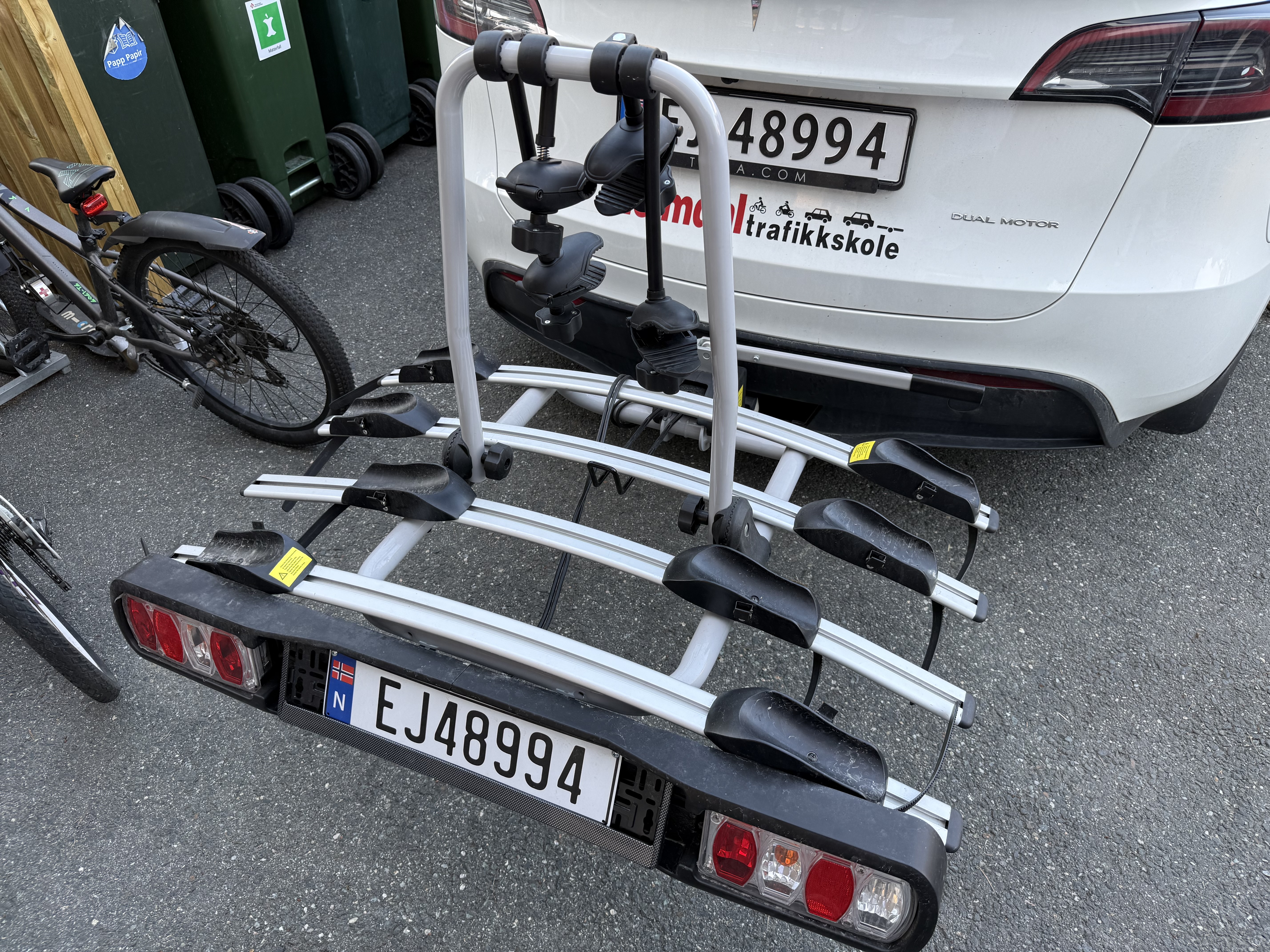 Sykkelstativ for 4 sykler