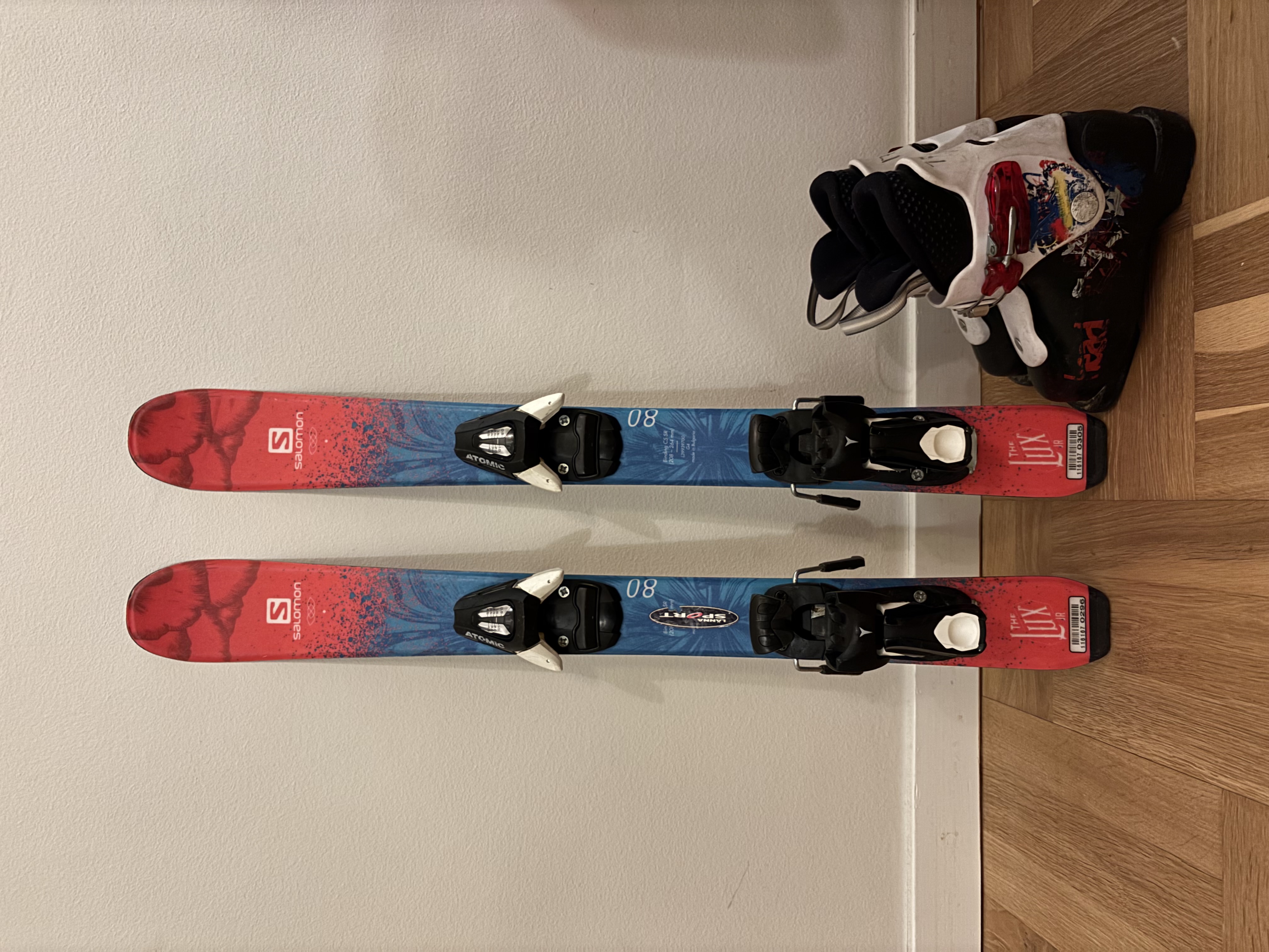 Alpinpaket - skidor 80 cm och pjäxor