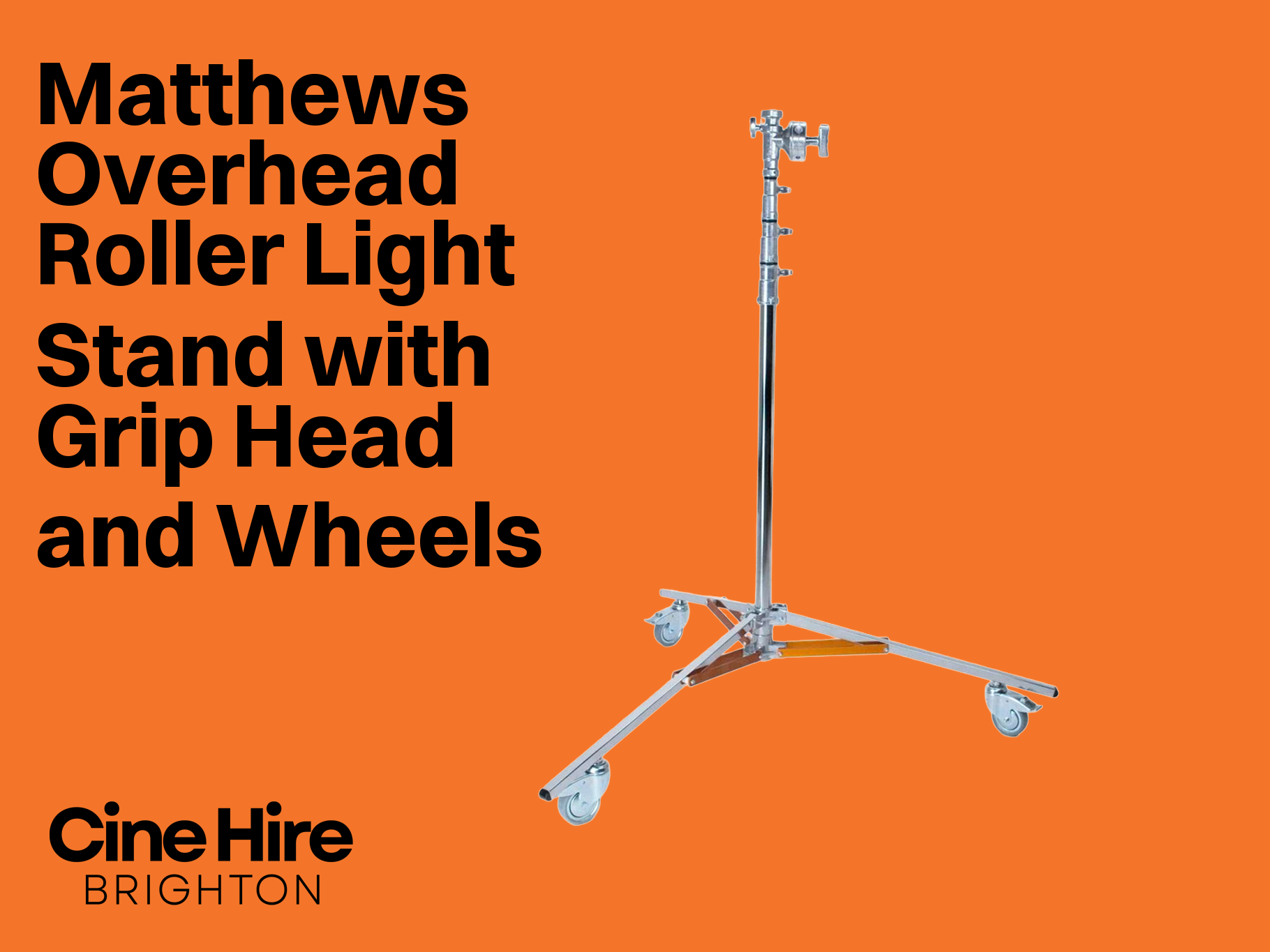 Matthews overhead roller light stand with grip head