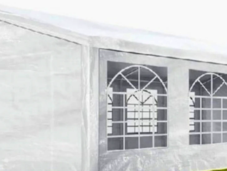 Partytält 4x8, stabilt och enkelt