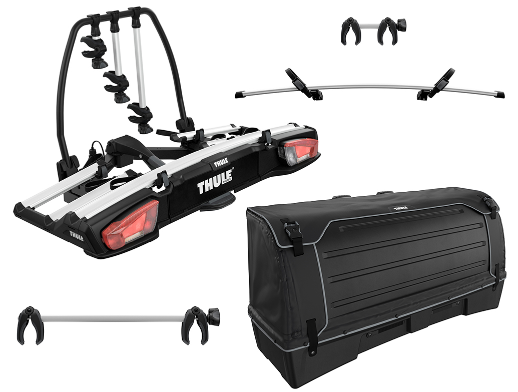 Samlet - thule velospace xt 3 (4) og thule backspace xt bagasjeboks