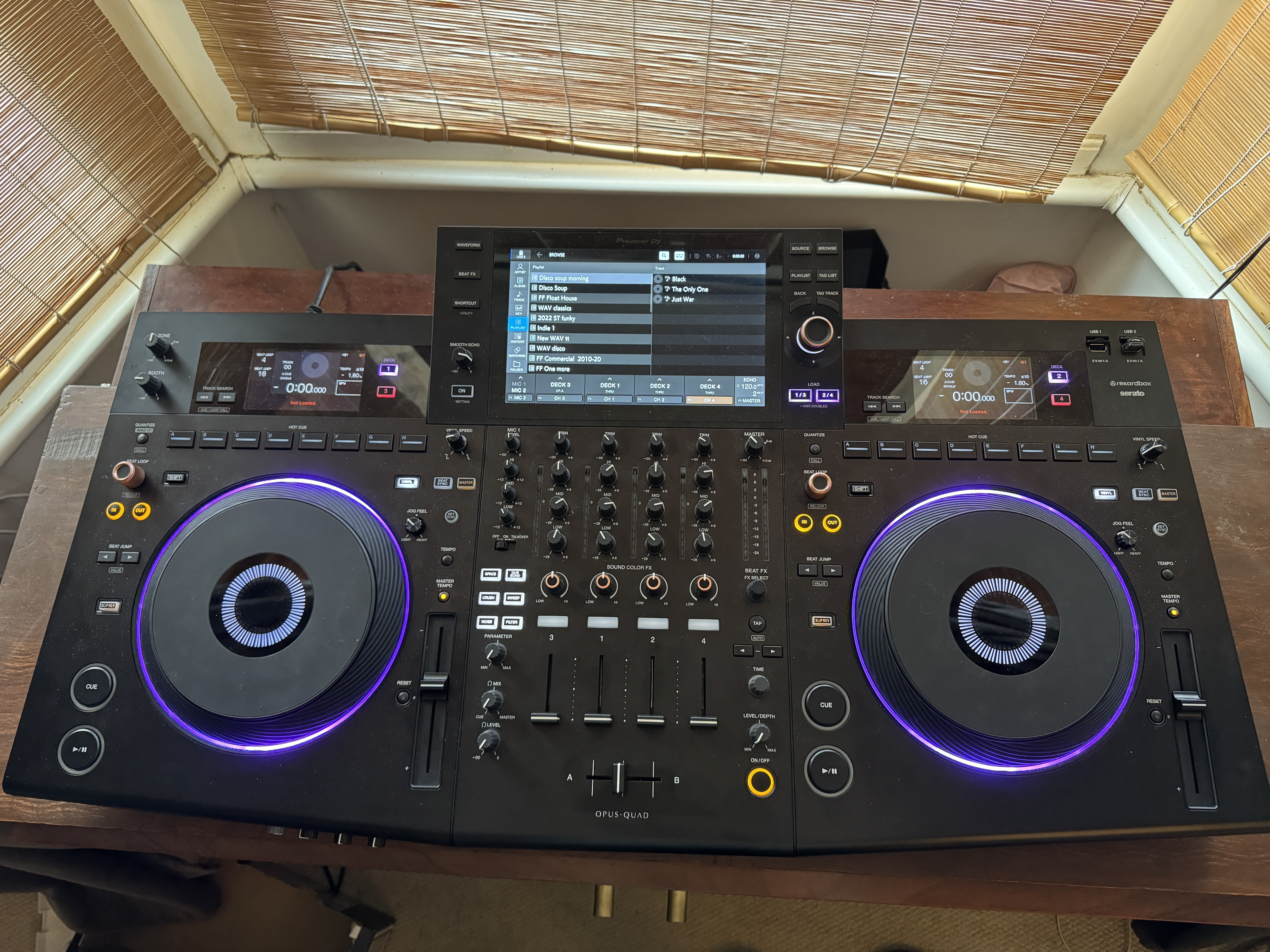 Pioneer opus quad 4 channel rekordbox cdj turntables/decks controller with hard