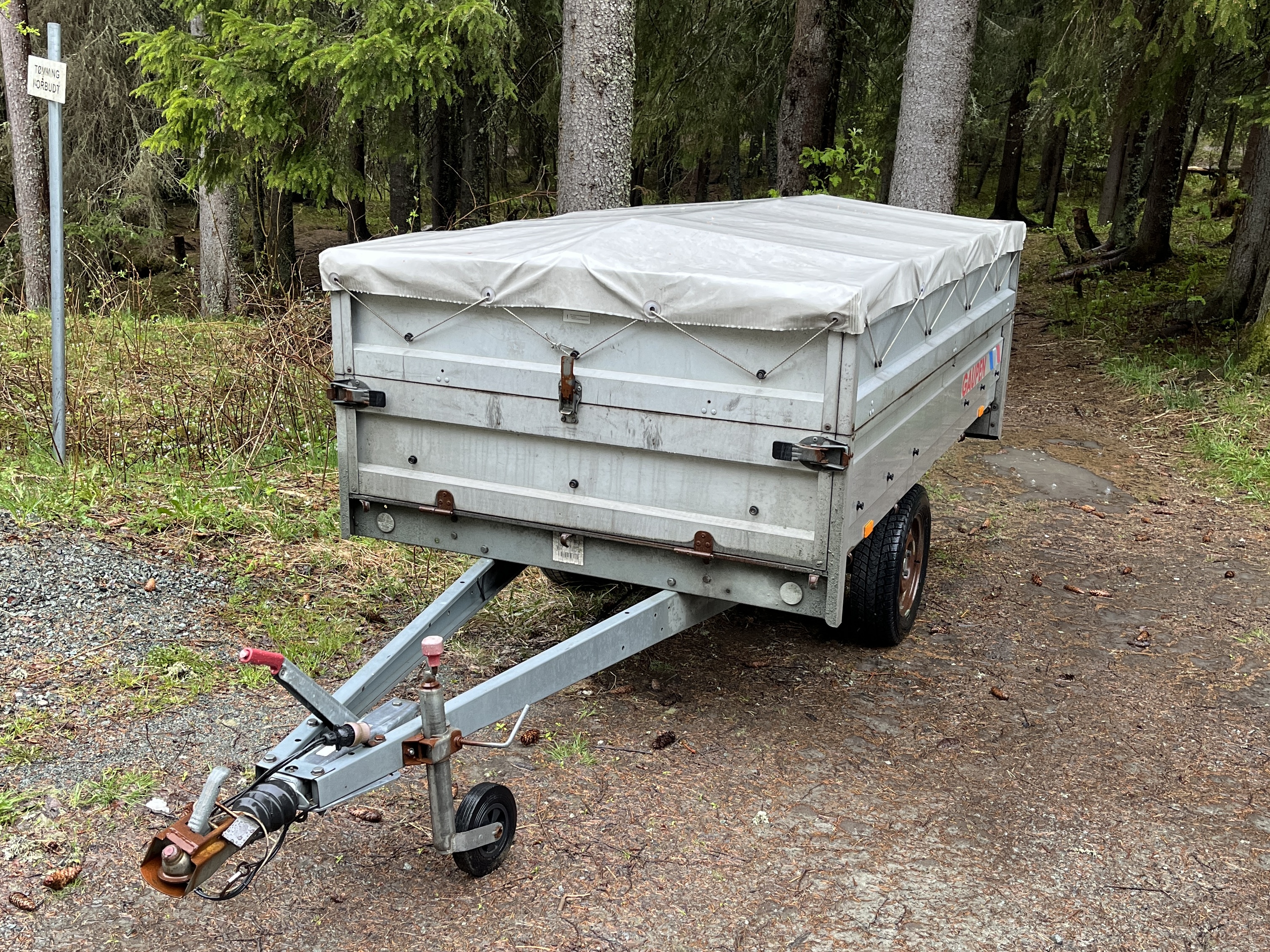 Gaupen a1025 750kg henger med trekk.