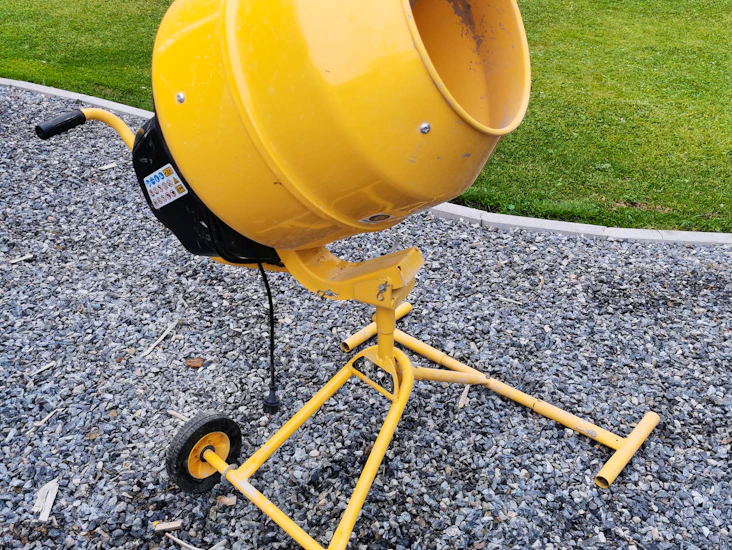 Betongblandare hopfällbar 135l