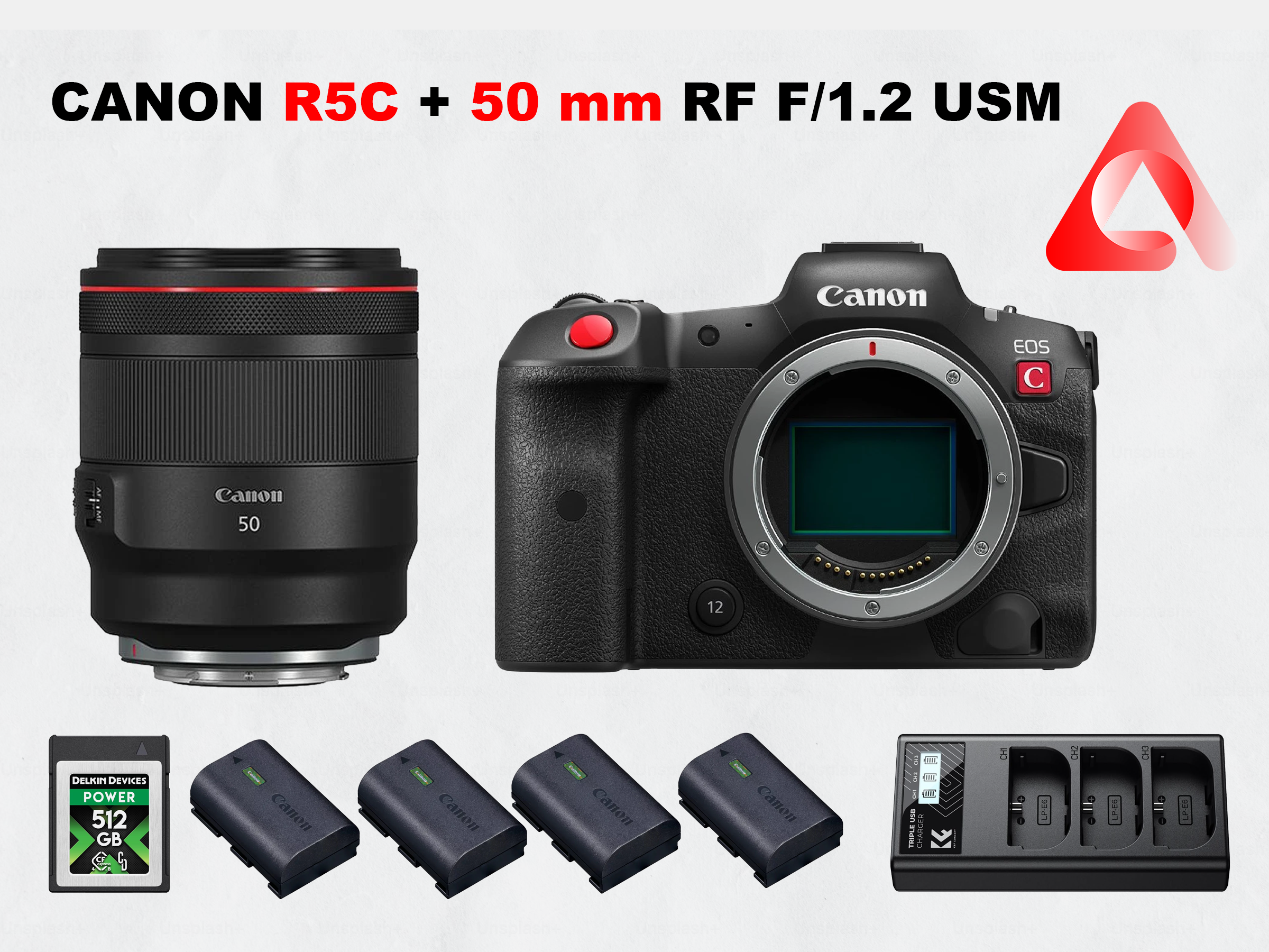 Canon r5c + 50 mm f/1.2 rf usm bundle 