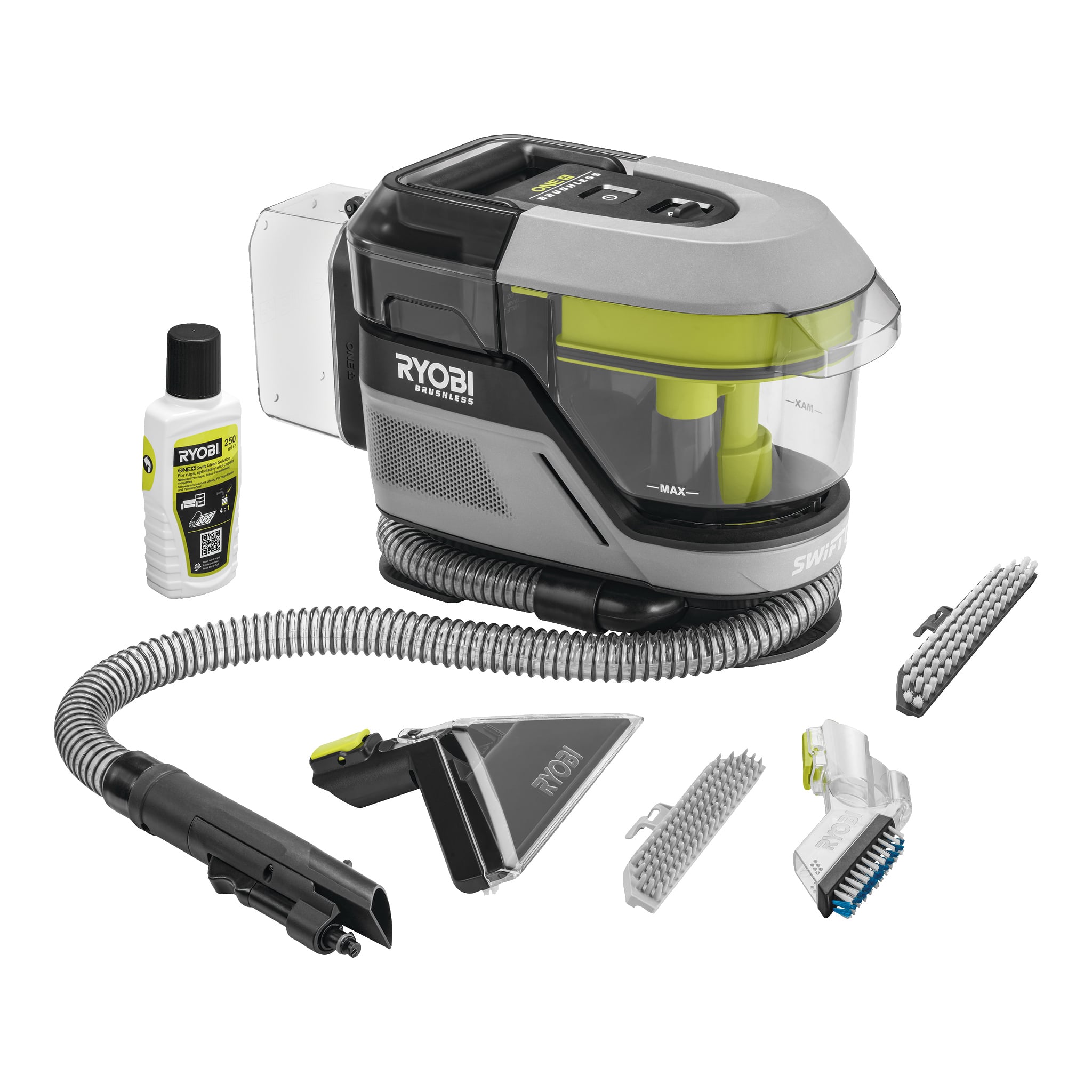 Textiltvätt ryobi one+ swift clean rdc18bl – batteridriven fläckborttagare för mattor & klädsel