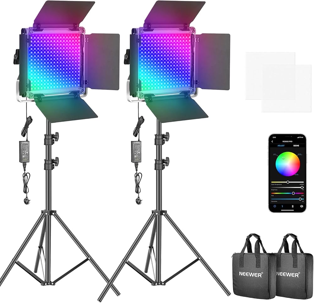 Neewer 2 pack rgb660 pro