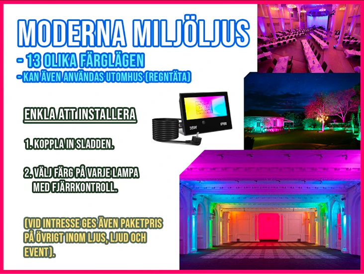 10 st moderna miljöljus/scenljus #1