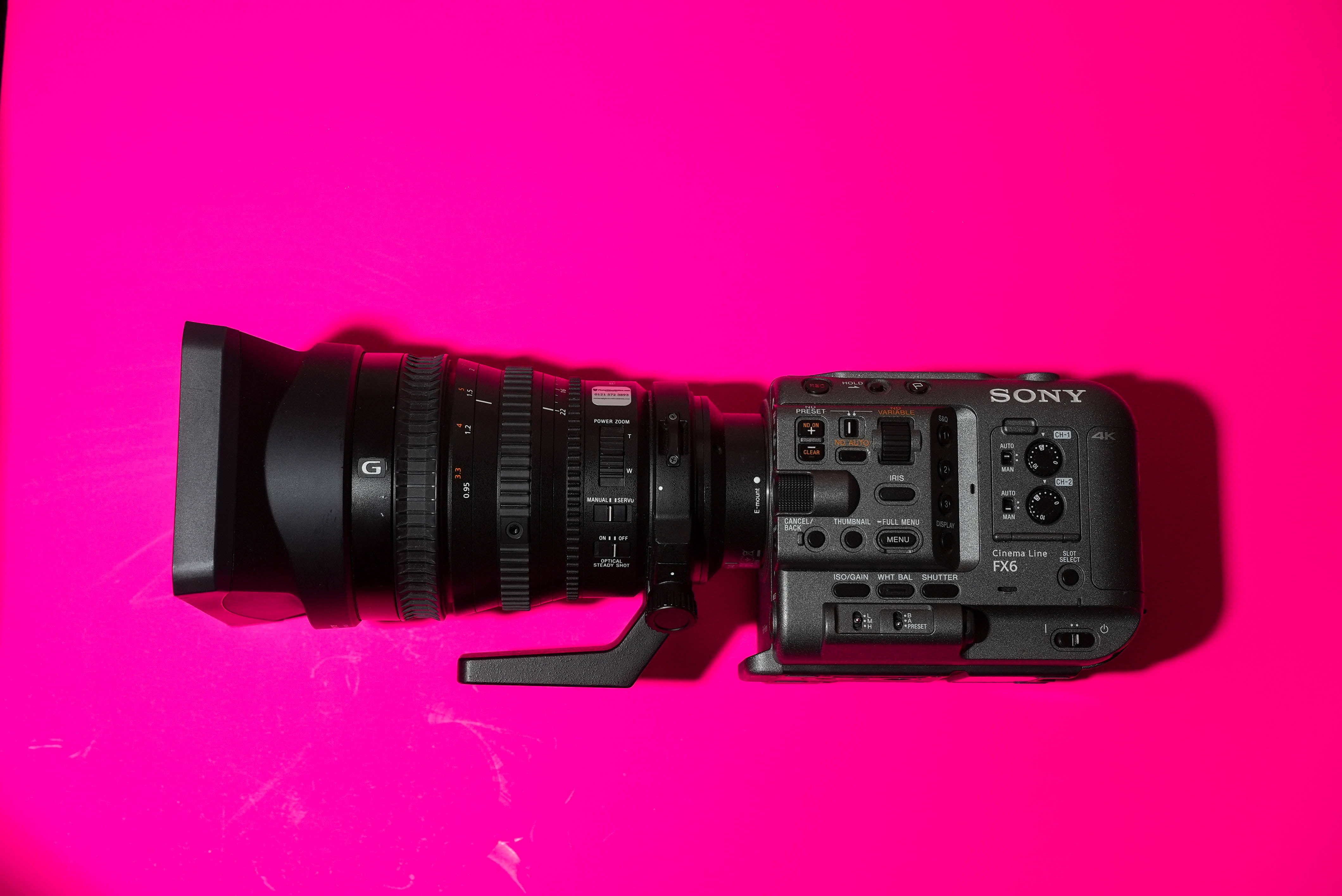 Sony fx6 camera  + sony 28-135 f4 servo zoom lens 4k full frame cine cinema