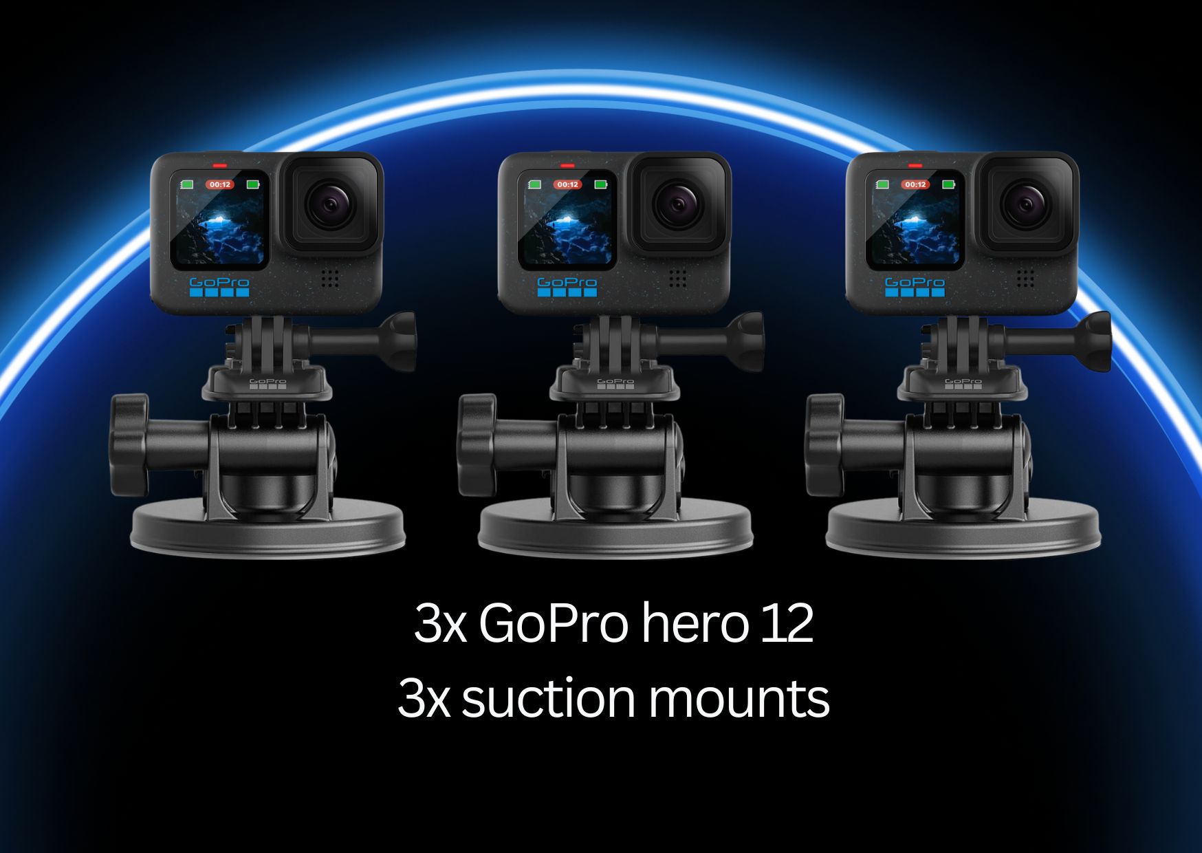 3x gopro 12 ; gopro 12 suction mount