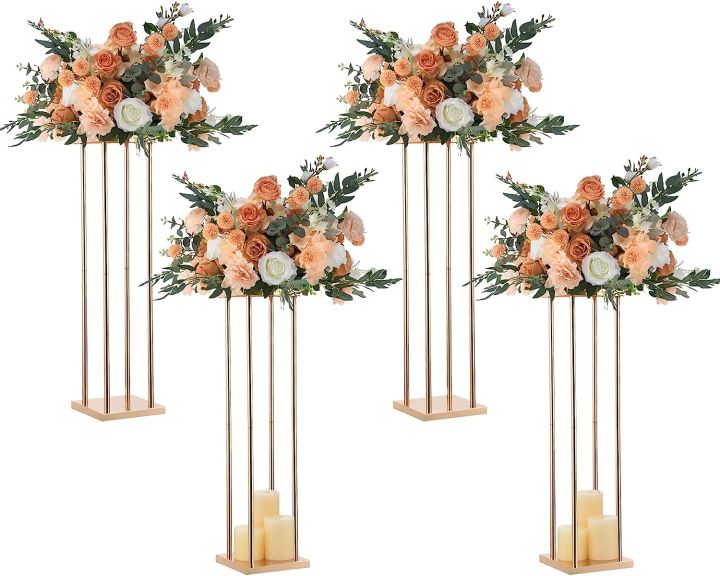 Gold  flower centerpiece stand for events and weddings