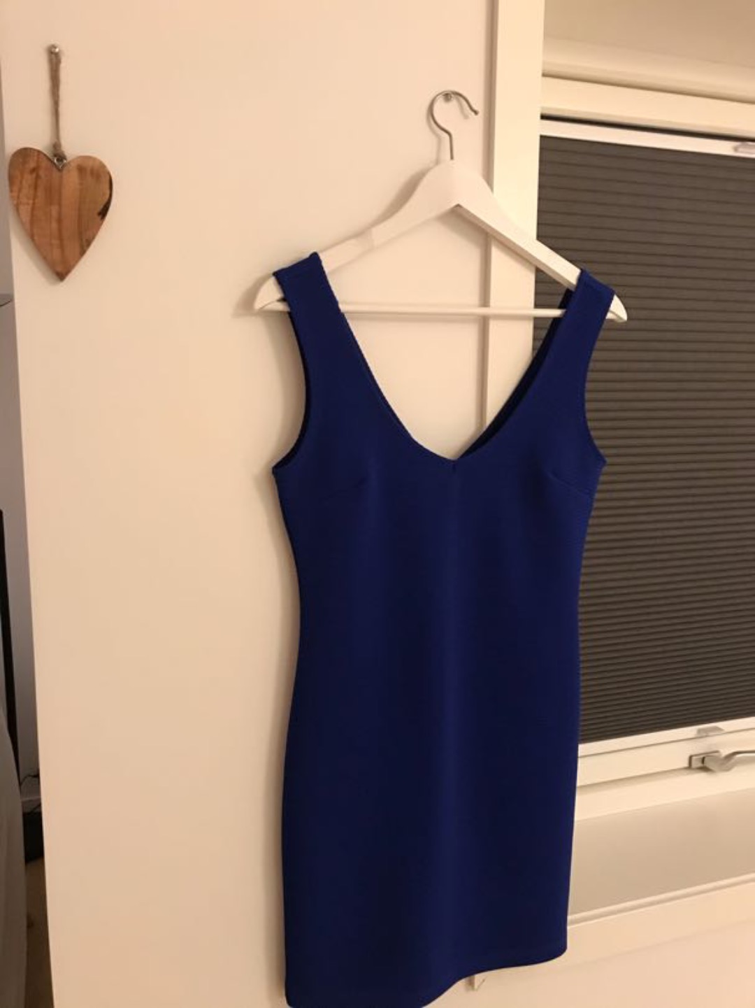 Mørkeblå festkjole i str m