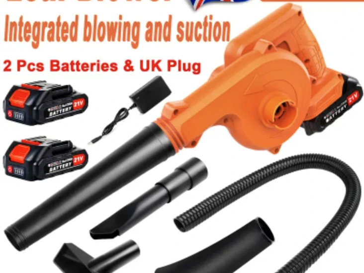 Cordless leaf blower - 21v electric cordless leaf blower with 2 batteries and charger, lightweight