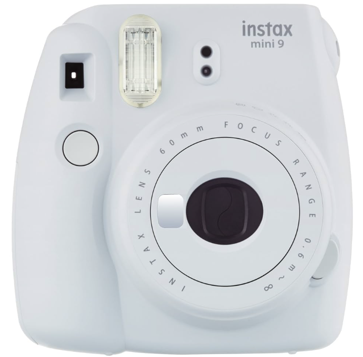 Fujifilm instax mini 9 instant camera in smokey white