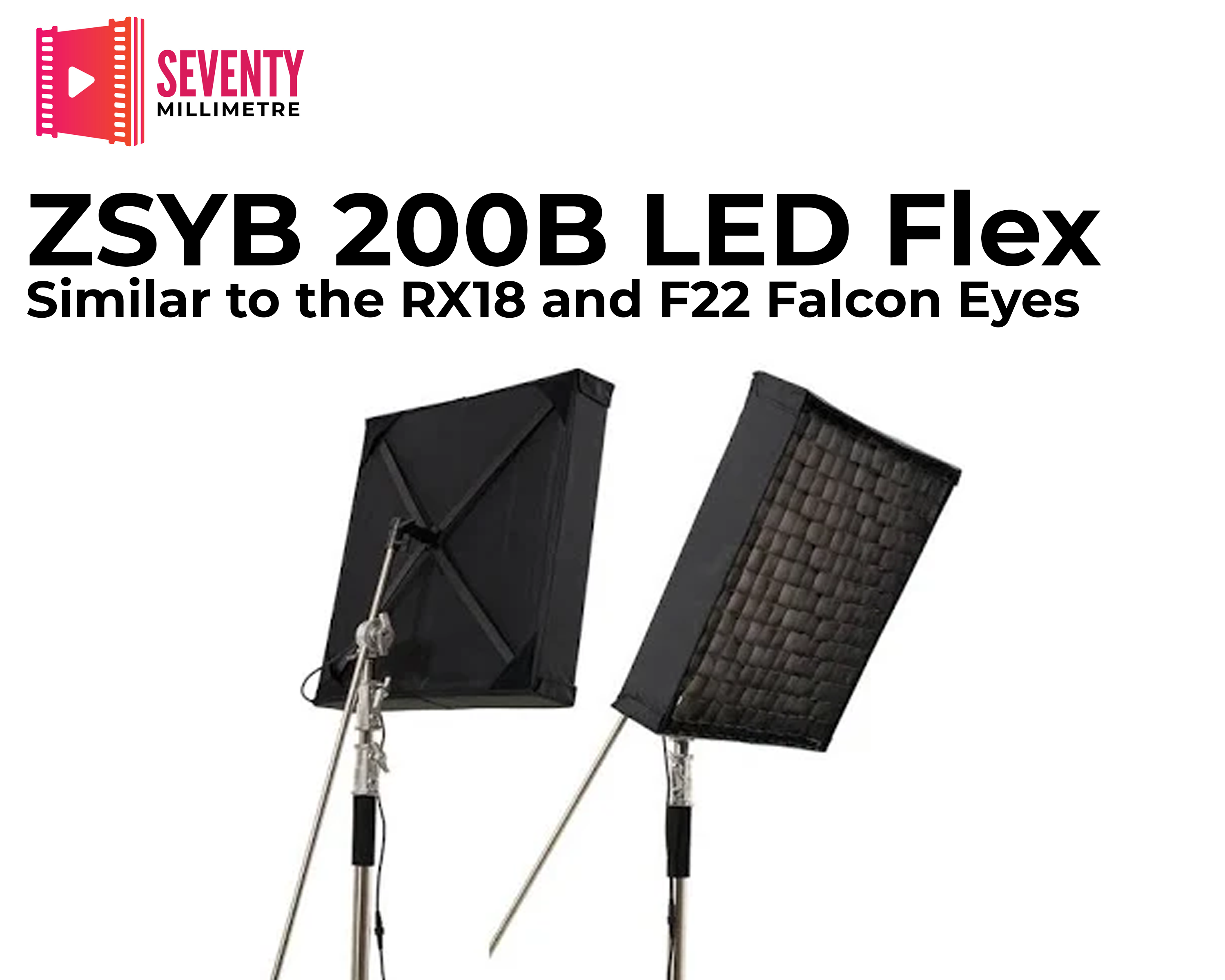 Zsyb jb-200bi flexible fabric led light (200w, bi-color) similar to f22 and rx18