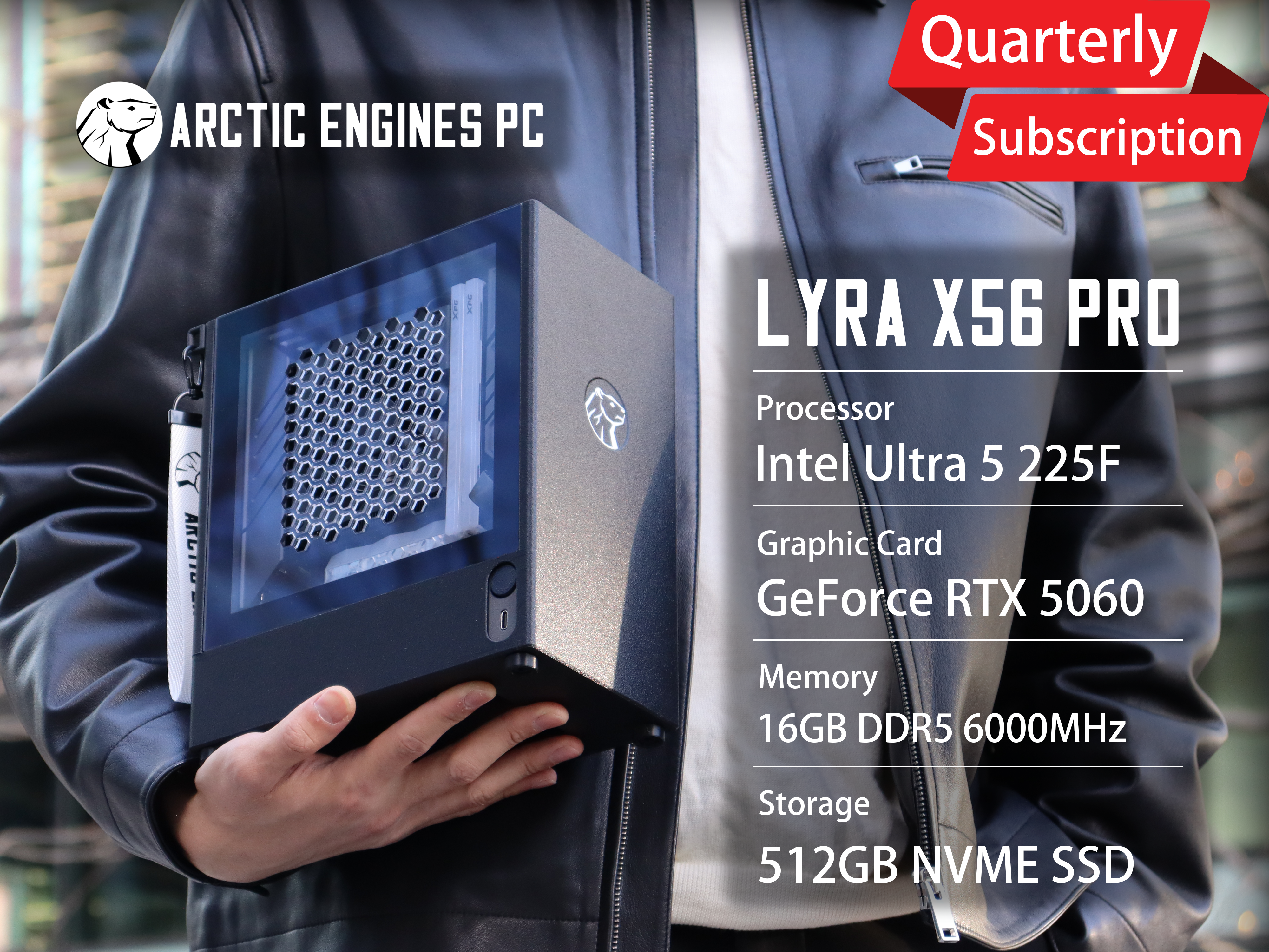 High spec gaming/live streaming pc - intel 15th gen, rtx 5060 8gb ultra-compact desktop pc - quarterly renting only