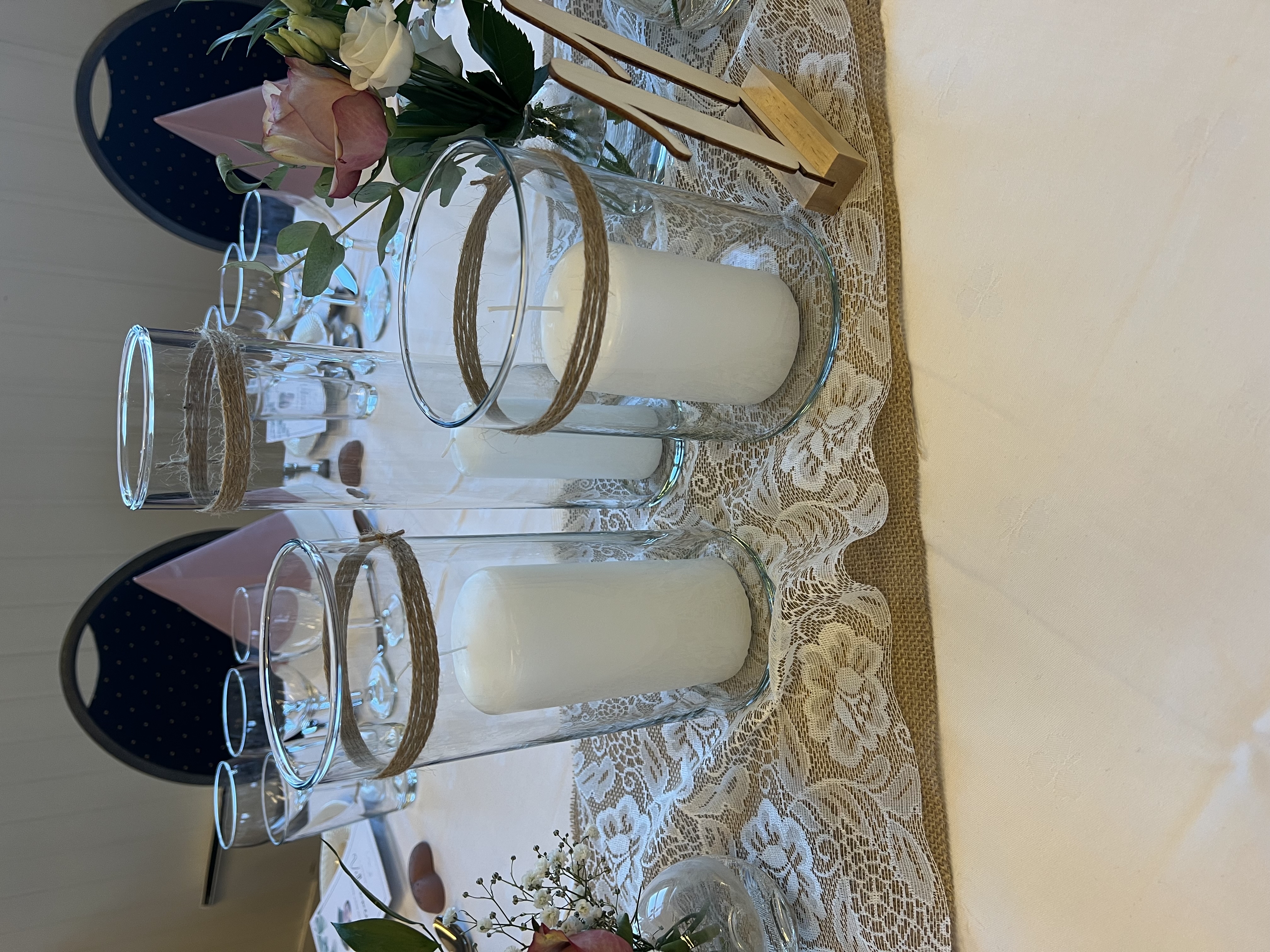 12 stk sett med vaser til lys/blomster 