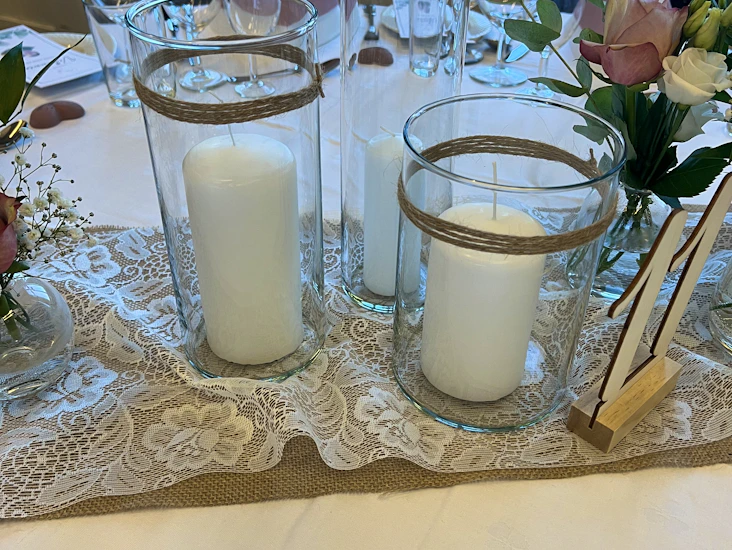 12 stk sett med vaser til lys/blomster