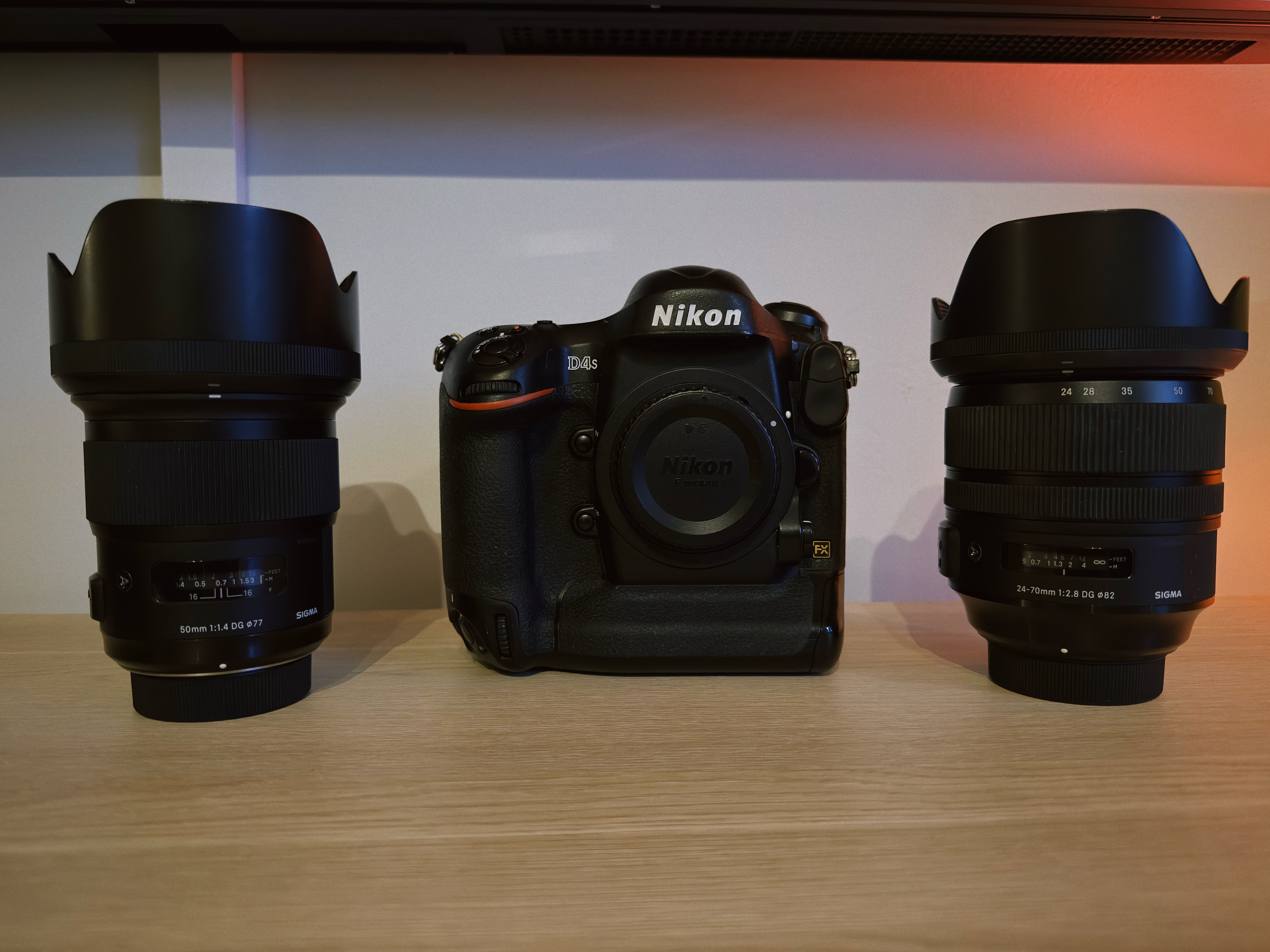 Nikon d4s med linser