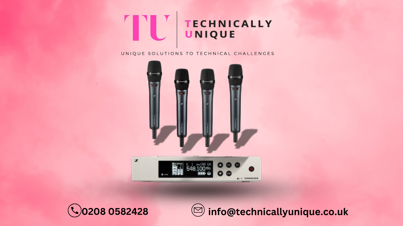 4x wireless sennheiser microphone kit - channel 38 g4