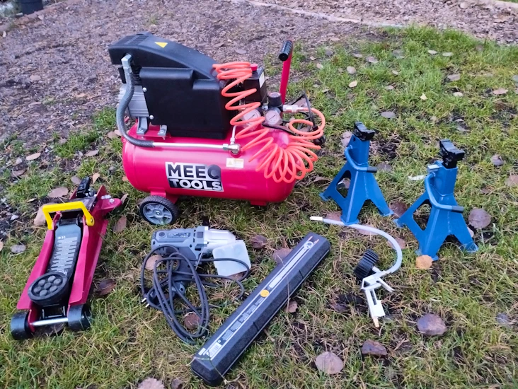 Däckbyte. komplett kit.