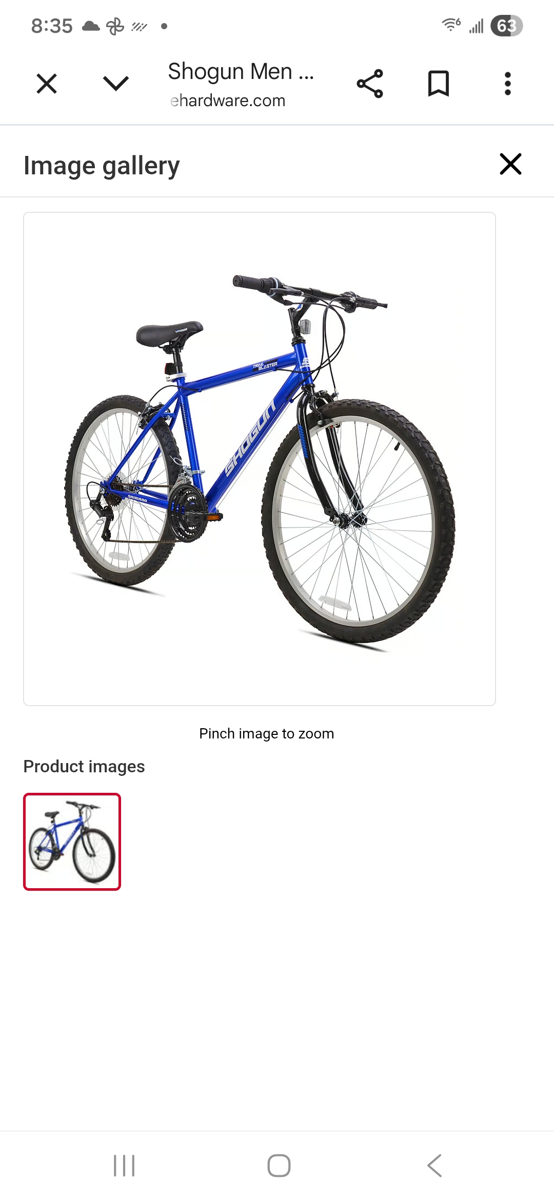 Shogun mountain bike blue