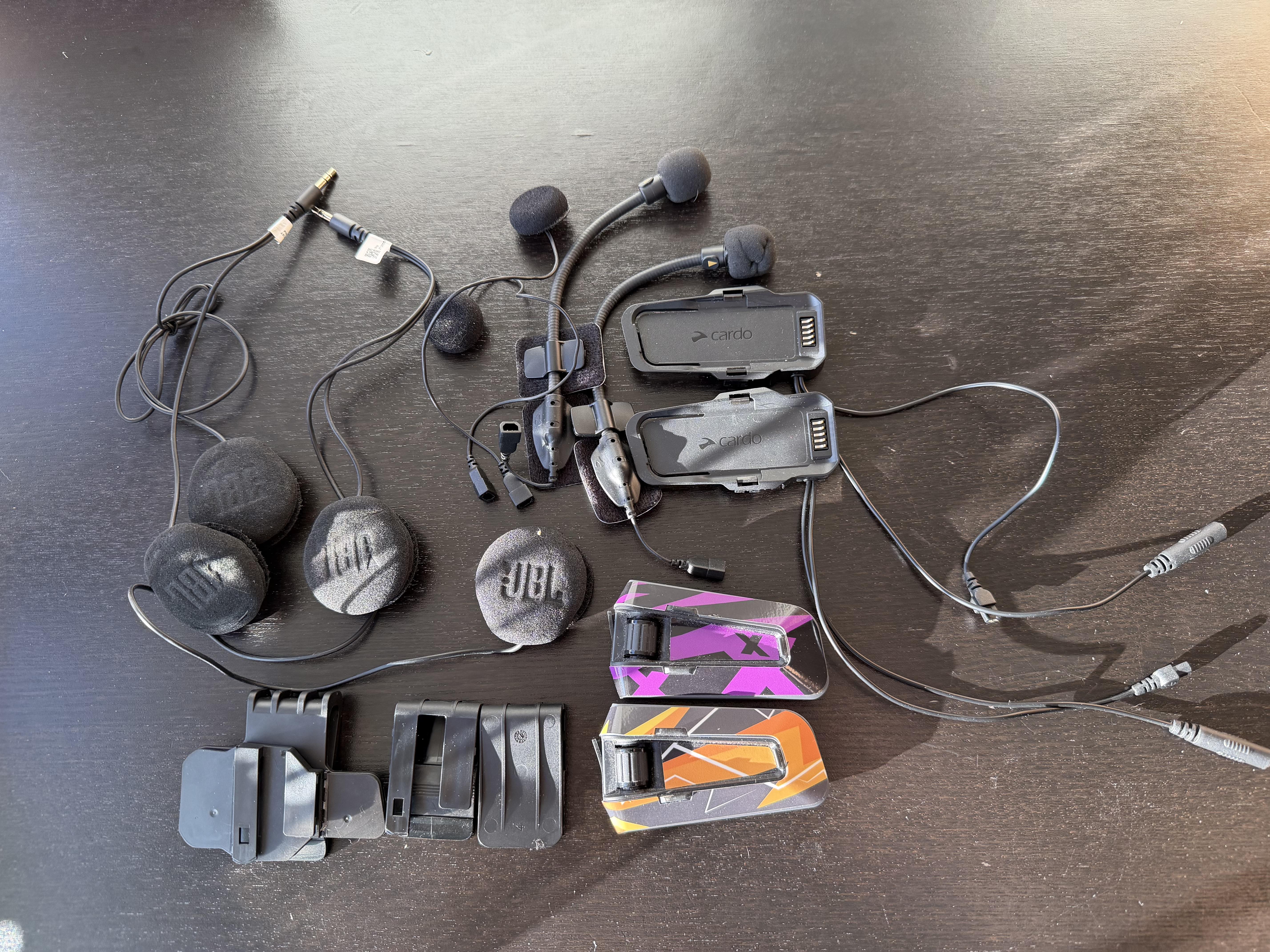 Cardo packtalk edge duo intercom (motorcycle headset, 2 units)