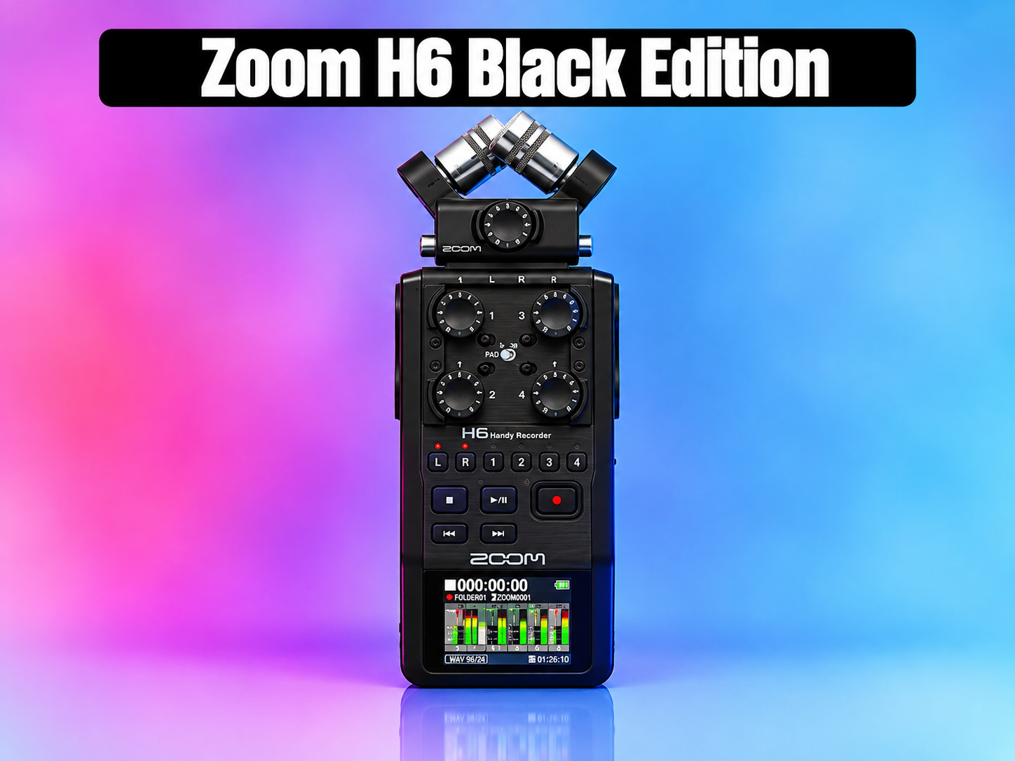 Zoom h6 black edition | 6-track portable audio recorder rental