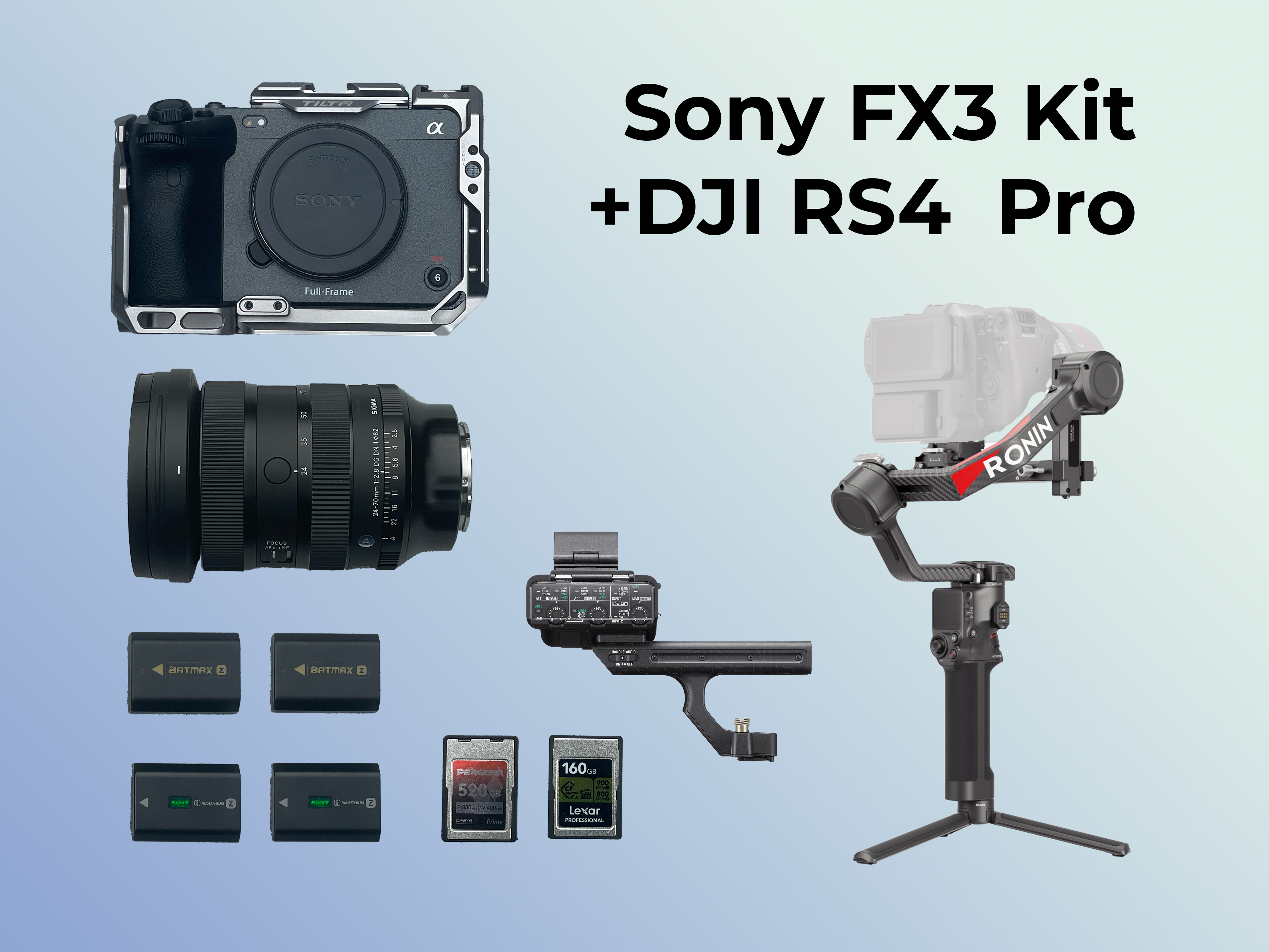 Sony fx3 kit + rs4 pro