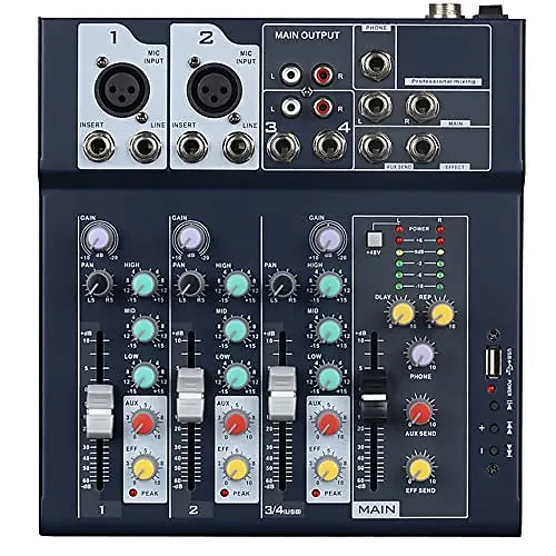🎚️ weymic f4 professional 4-channel mixer – compact & versatile