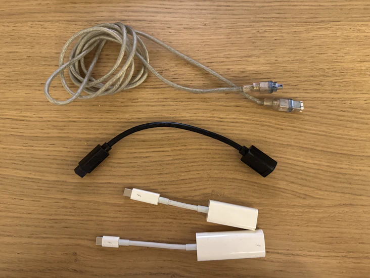 Firewire - thunderbolt - usb-c for å digitalisere gamle filmer