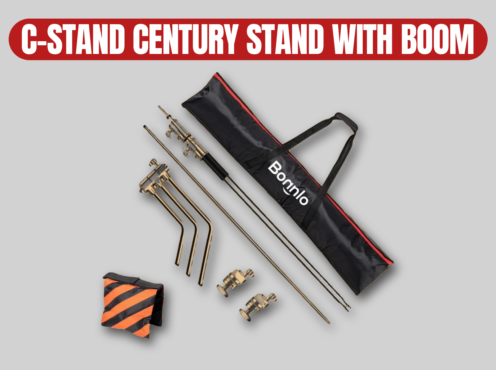 C-stand century stand with boom arm | light stand / grip heads / aputure / nanlite