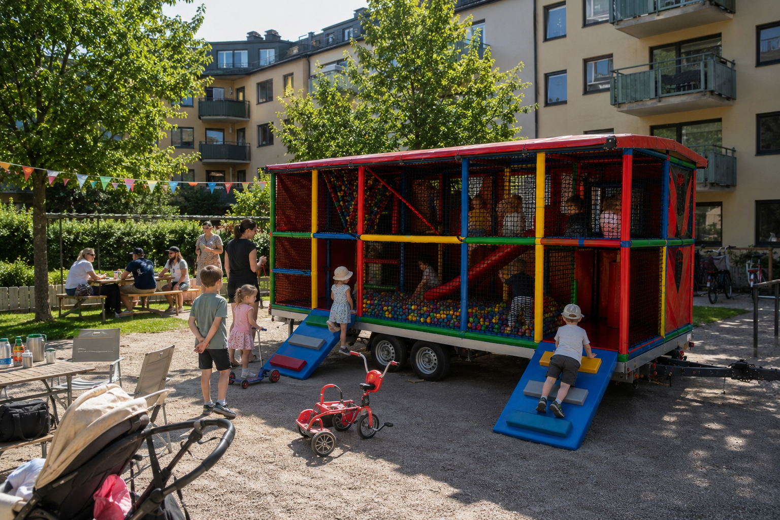 Mobil lekpark till uthyrning