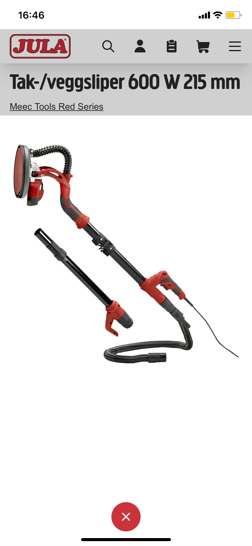 Slipemaskin tak og vegg