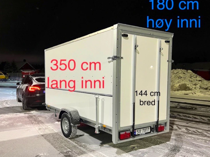 Vanlig førerkort! henger m/rampe 1300 kg
