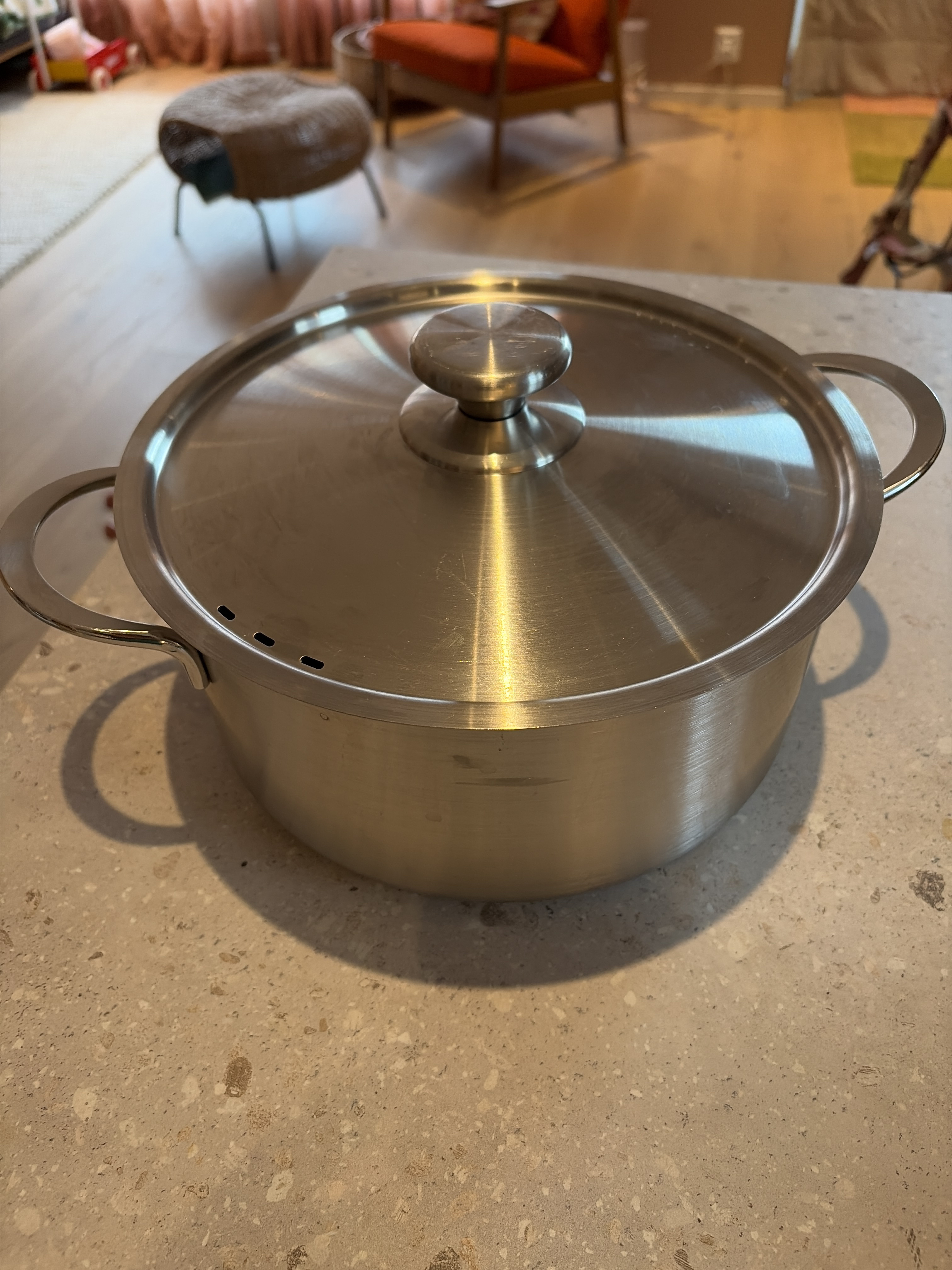 Stål gryte 4,5 liter til induksjon 