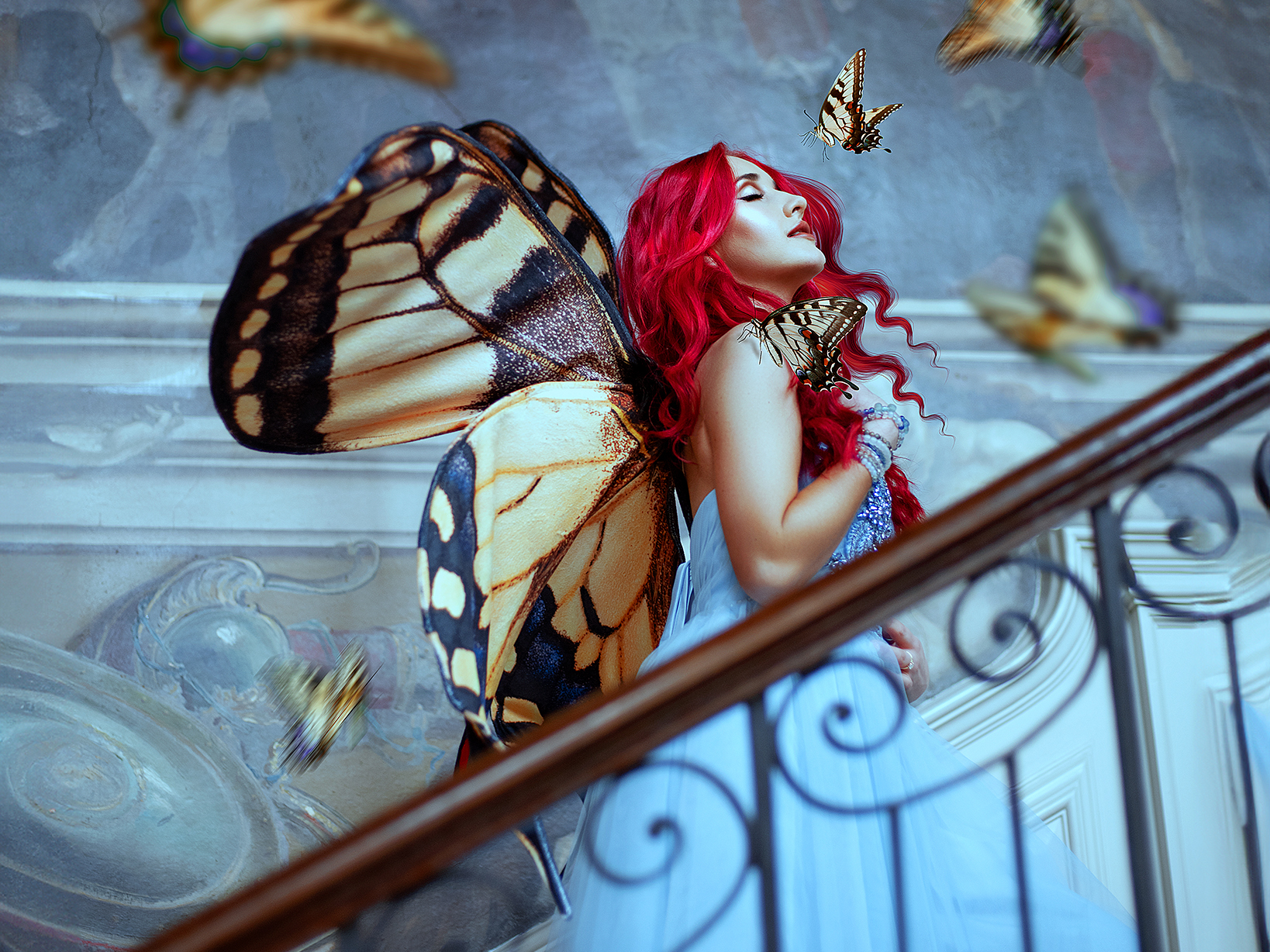 Giant butterfly wings